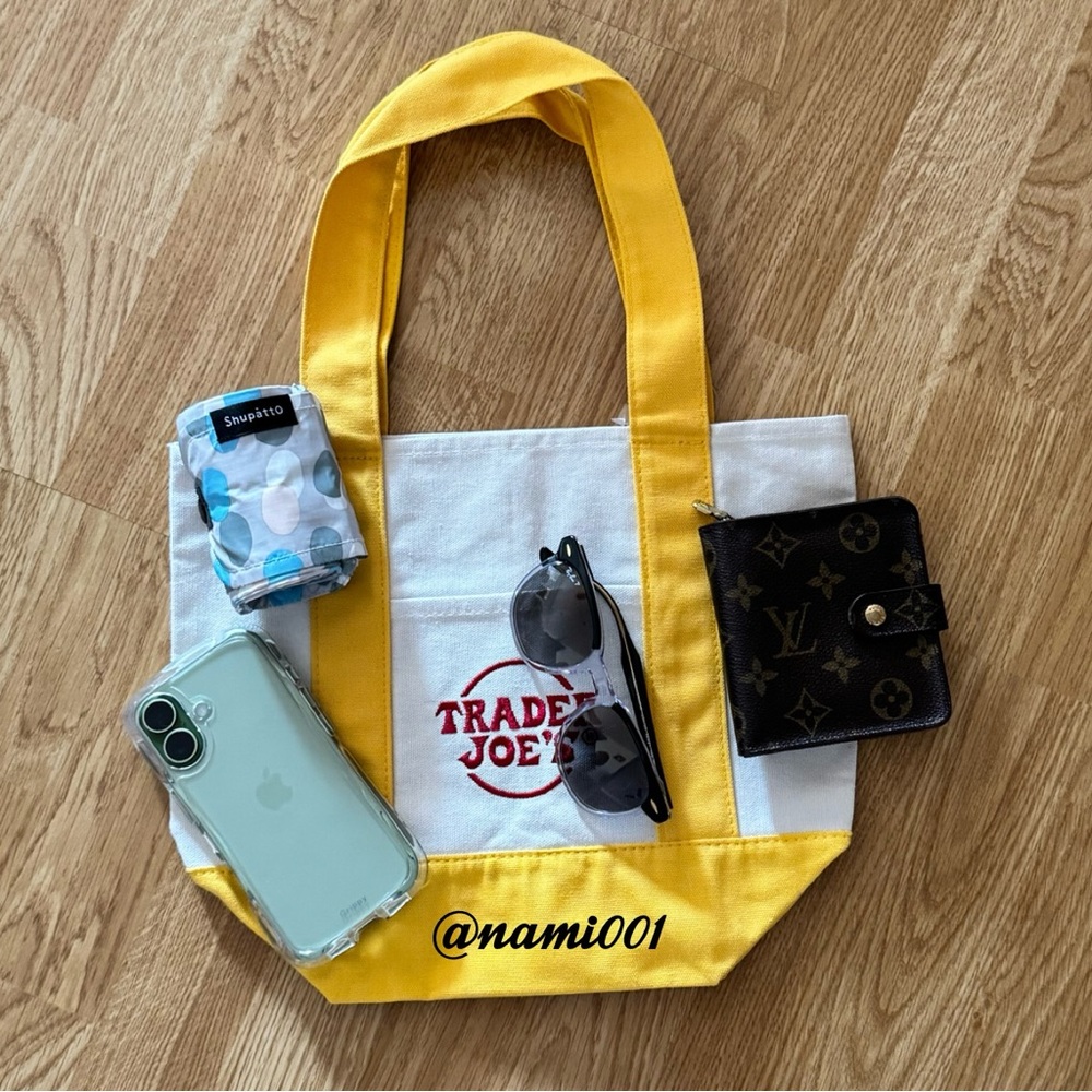 Trader Joe’s Viral Mini Tote Yellow - Picture 2 of 3